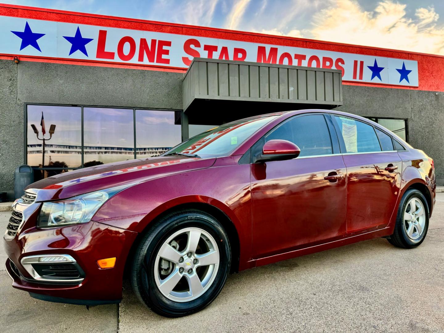 2016 RED /Gray CHEVROLET CRUZE LIMITED 1LT 1LT Auto 4dr Sedan w/1SD (1G1PE5SB1G7) with an 1.4L I4 Turbocharger engine, Automatic 6-Speed transmission, located at 5900 E. Lancaster Ave., Fort Worth, TX, 76112, (817) 457-5456, 0.000000, 0.000000 - This is a 2016 Chevrolet Cruze Limited 1LT Auto 4dr Sedan w/1SD that is in excellent condition. There are no dents or scratches. The interior is clean with no rips or tears or stains. All power windows, door locks and seats. Ice cold AC for those hot Texas summer days. It is equipped with a CD playe - Photo#1